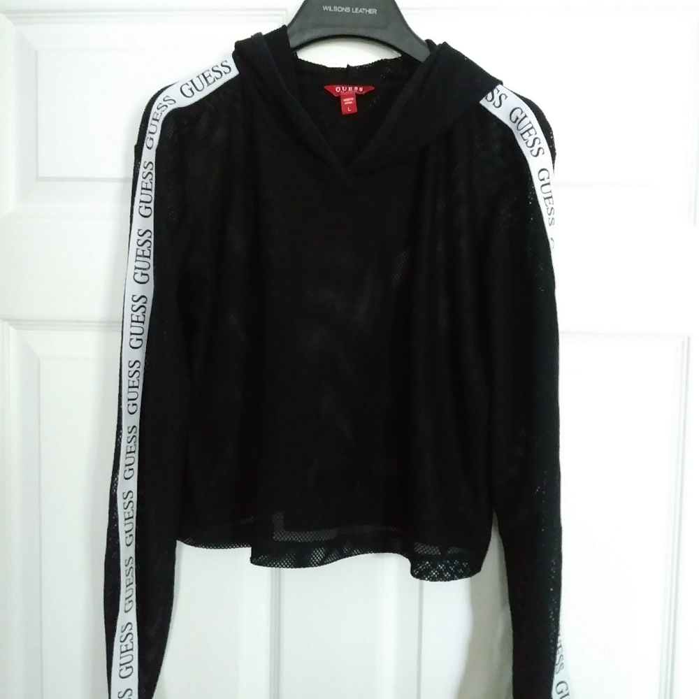 Guess netted crop with hood